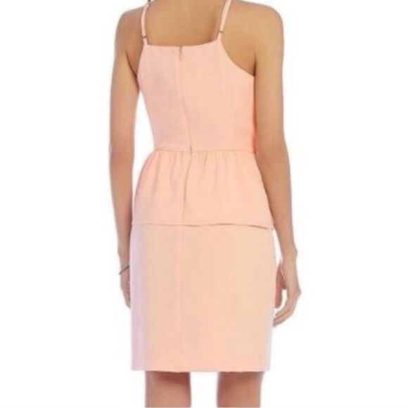 GIANNI BINI NWT Pale Pink Sleeveless Peplum Waist Dress 6 - Picture 9 of 10